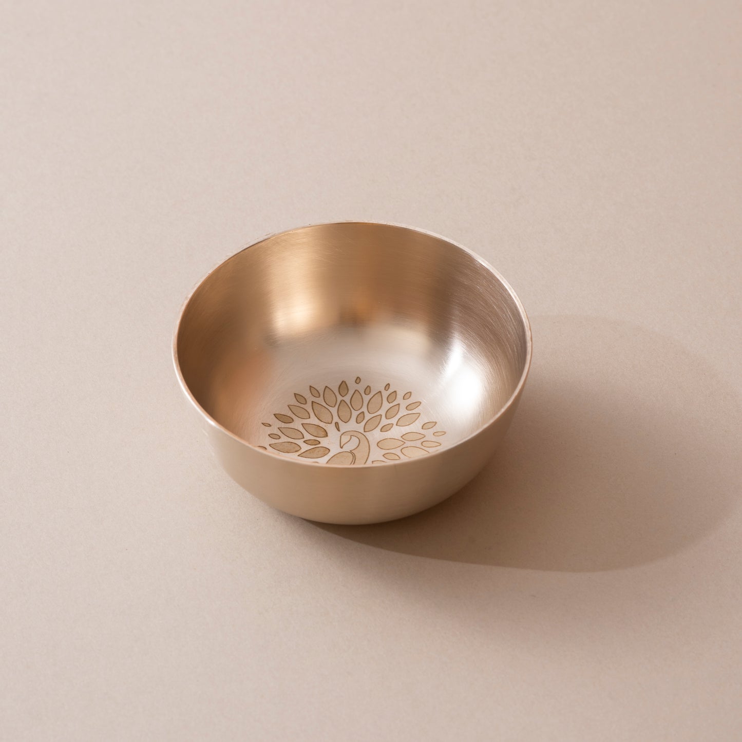 Peacock Motif • Pure & Authentic Kansa Dinner Set • Matte Finish • 100% Lead Free (कांसे का डिनर सेट)