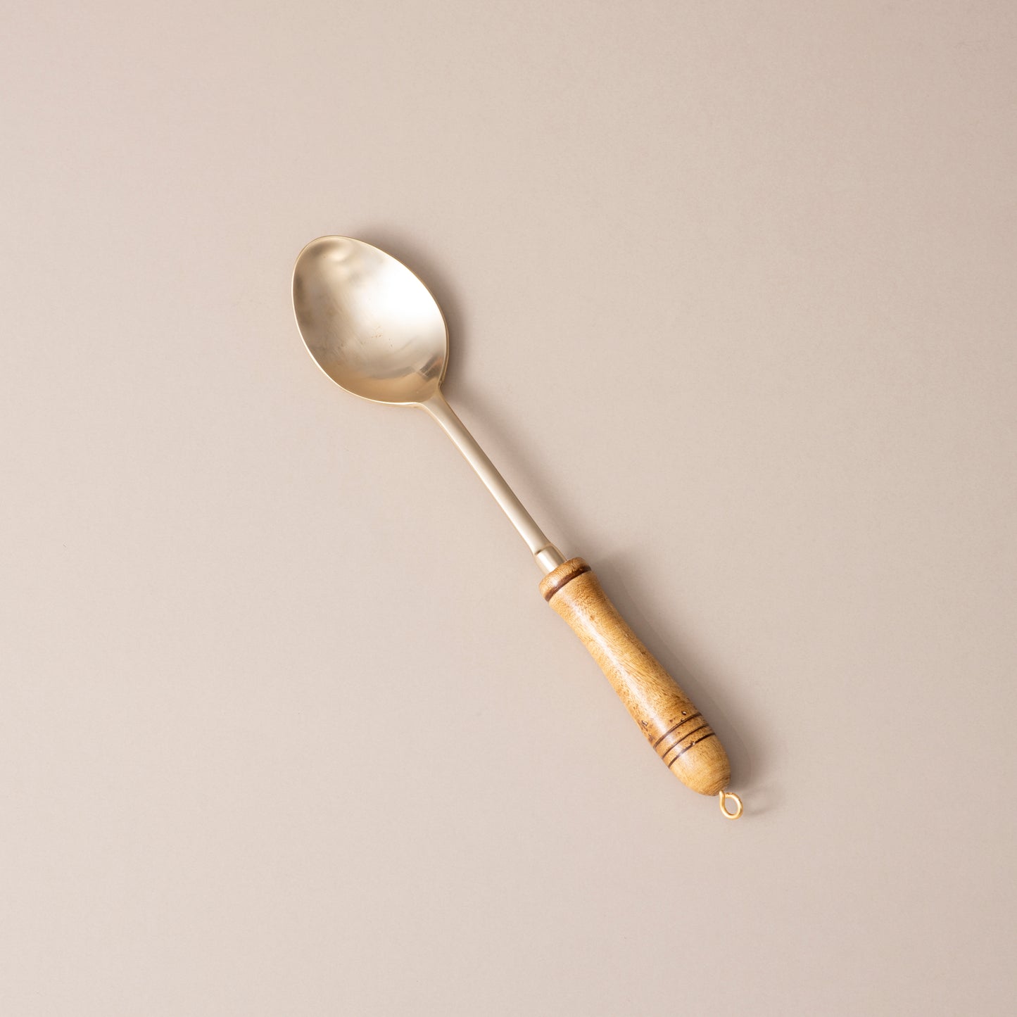 5-Piece Handcrafted Pure Brass Ladle Set • Durable & Heat-Resistant Wooden Handles (पीतल के करछुल सेट)