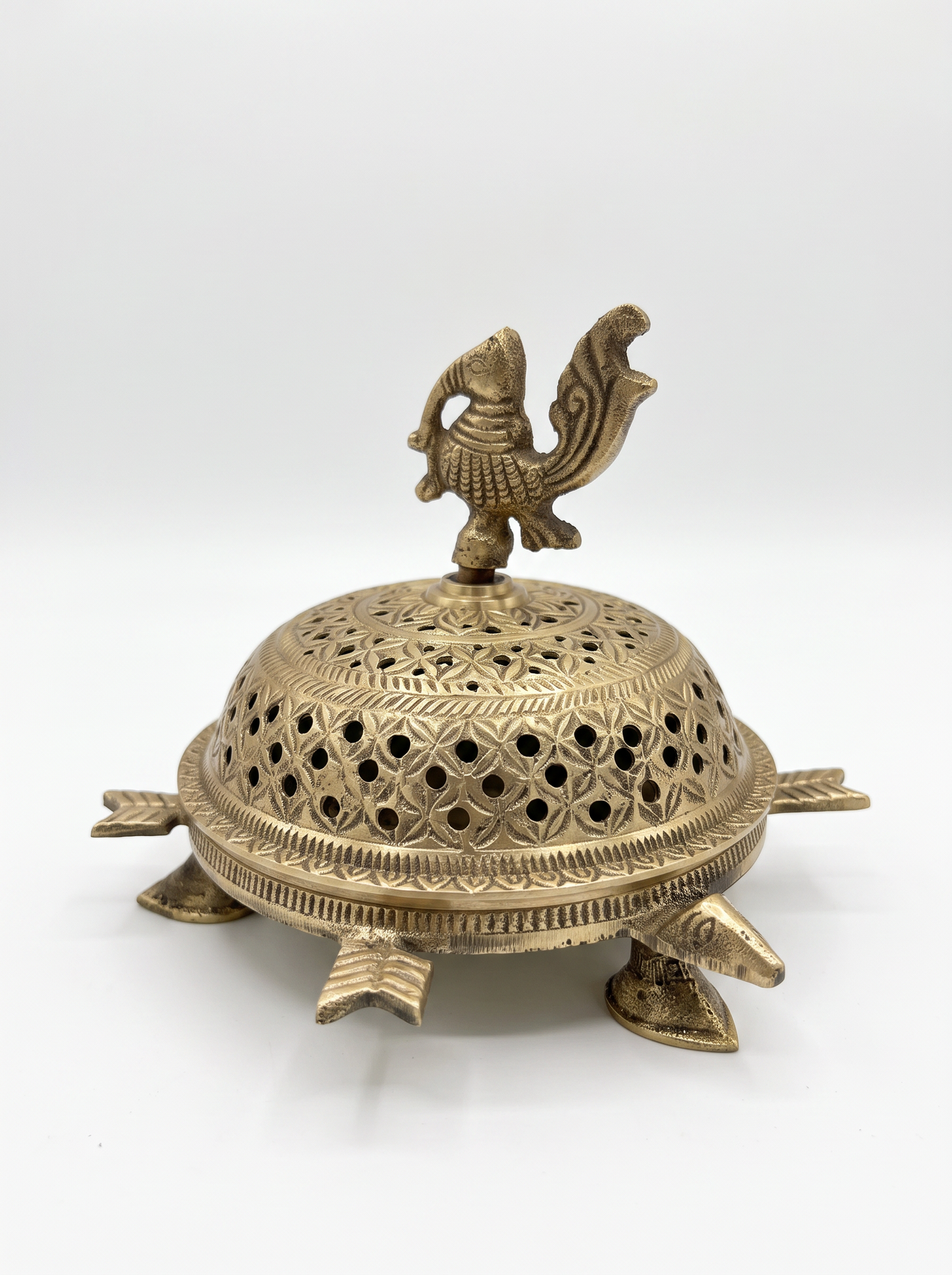 Handcrafted Brass Peacock Loban Burner (Lobaandan)