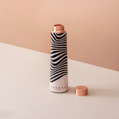 Handcrafted Pure Copper Water Bottle with Print