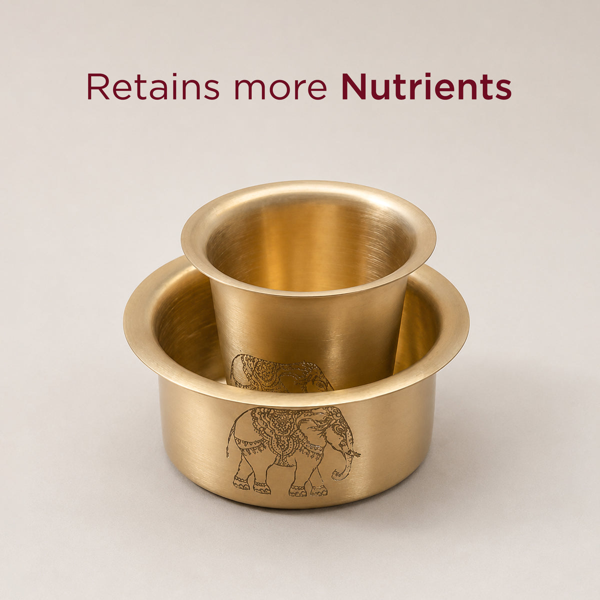 Traditional South Indian Brass Filter Coffee Tumbler Set | Brass Cup and Dabra