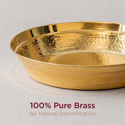 100% Pure Brass Paraat for Atta Kneading • Durable & Easy to Clean (पीतल का परात) | Total Weight: ~1.3 kg