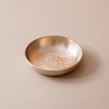 Peacock Motif • Pure & Authentic Kansa Dinner Set • Matte Finish • 100% Lead Free (कांसे का डिनर सेट)