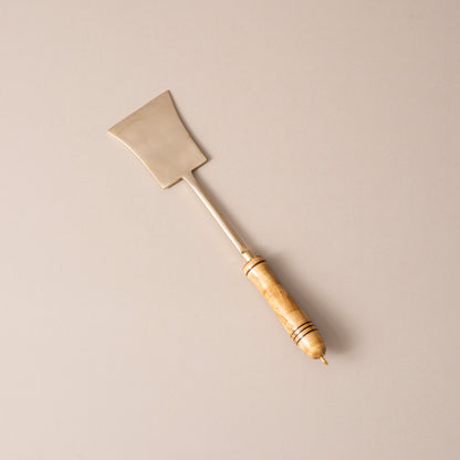 5-Piece Handcrafted Pure Brass Ladle Set •  Durable & Heat-Resistant Wooden Handles (पीतल के करछुल सेट)
