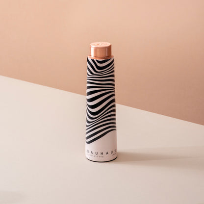 Handcrafted Pure Copper Water Bottle with Print