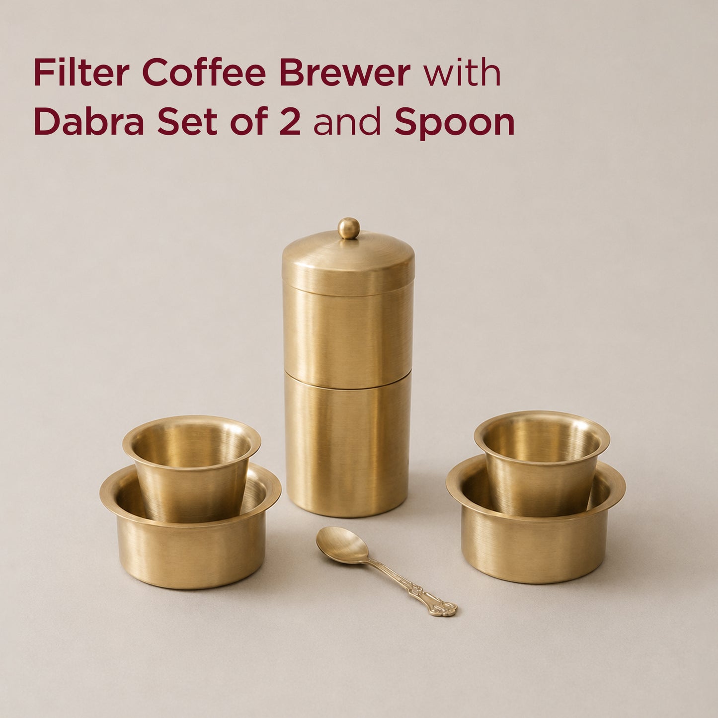 Filter Coffee Brewer with Dabra Set of 2 and Spoon