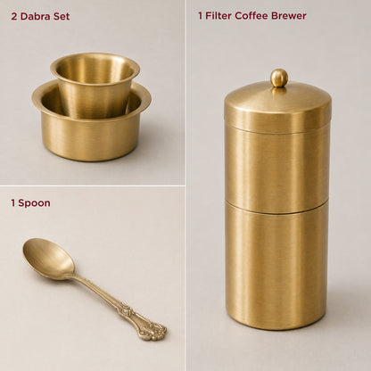Filter Coffee Brewer with Dabra Set of 2 and Spoon