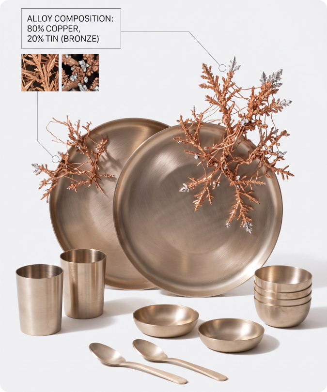 Pure copper-tin blend