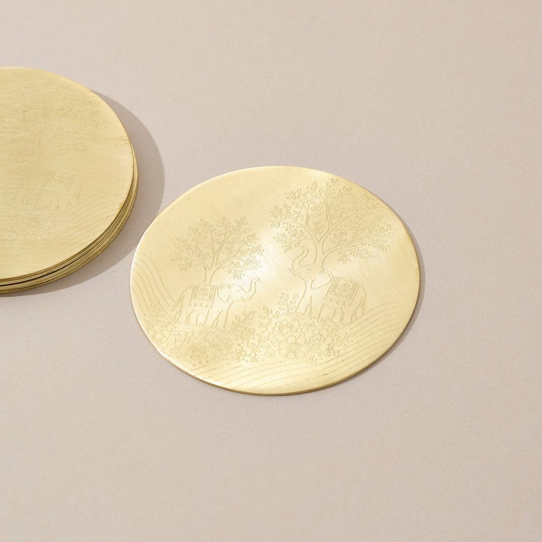 Brass Coasters detail