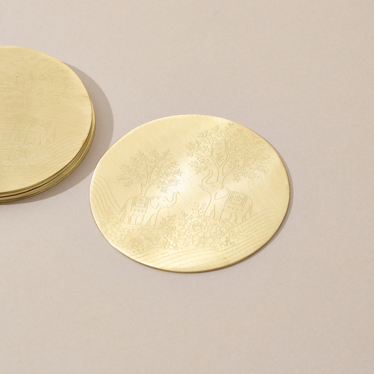 Brass Coasters detail