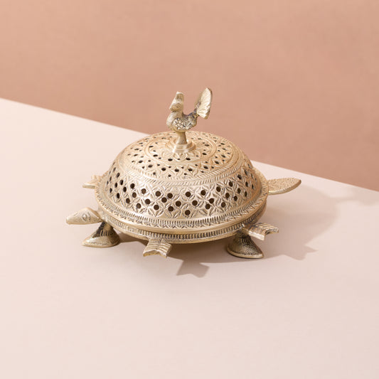 Handcrafted Brass Peacock Loban Burner (Lobaandan)