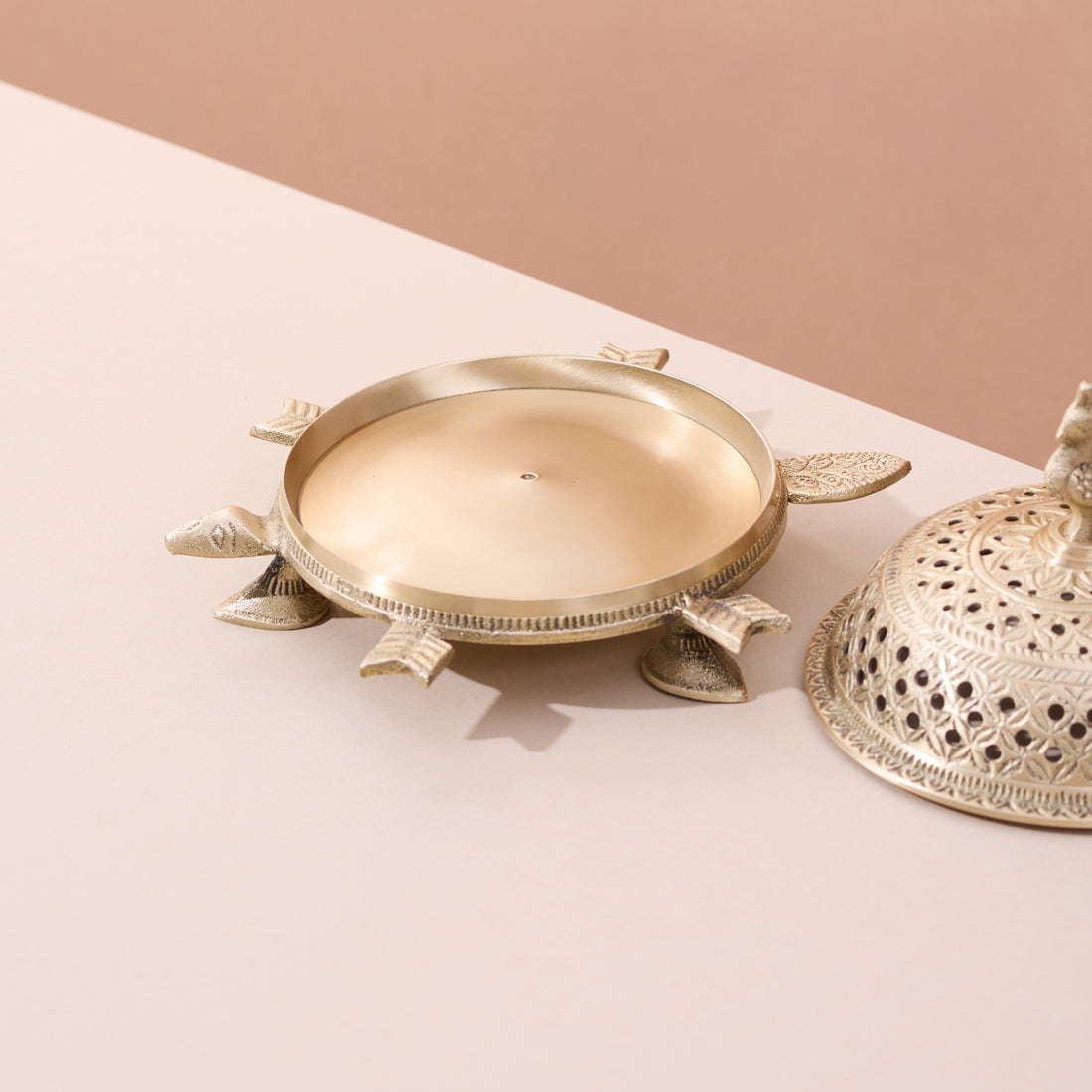 Handcrafted Brass Peacock Loban Burner (Lobaandan)