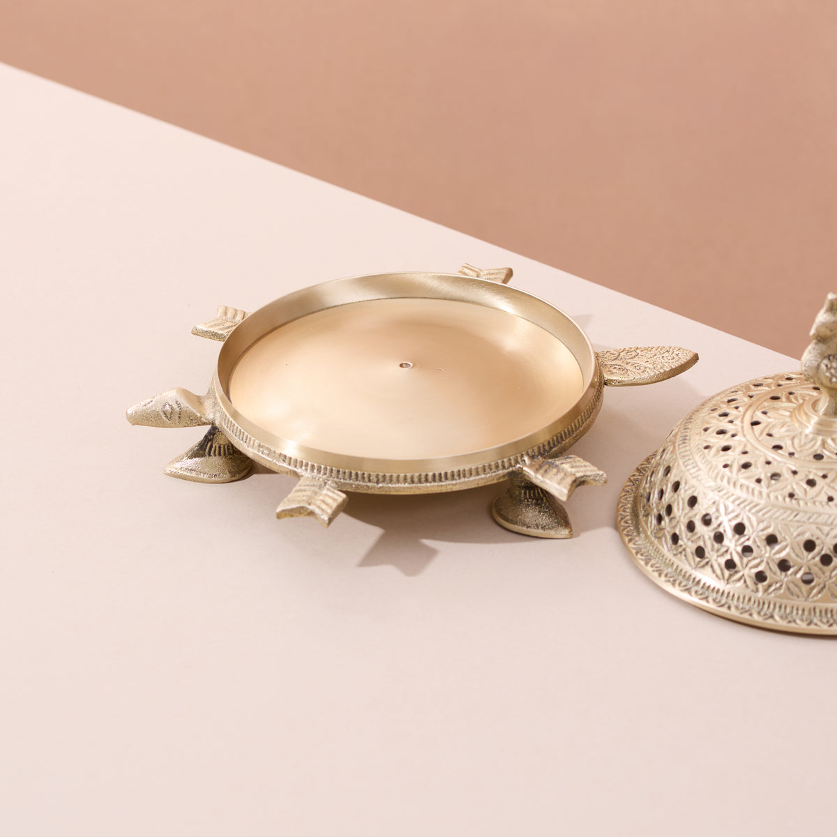 Handcrafted Brass Peacock Loban Burner (Lobaandan)