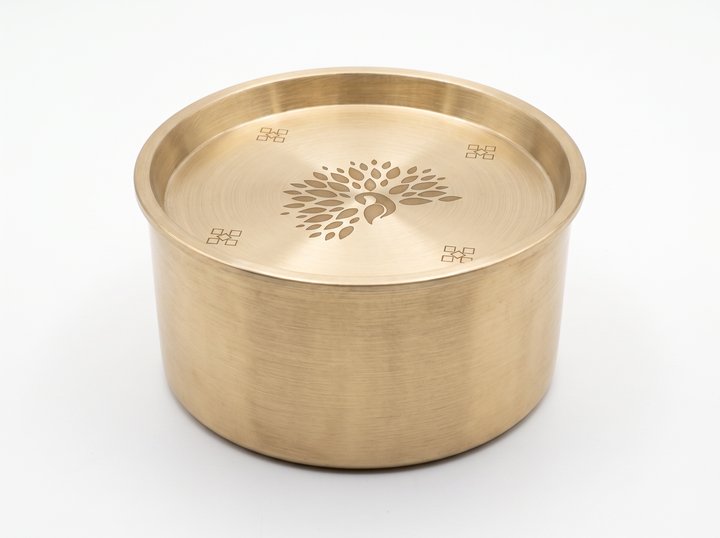 Handcrafted Brass Dry Fruit Soaking Bowl with Lid
