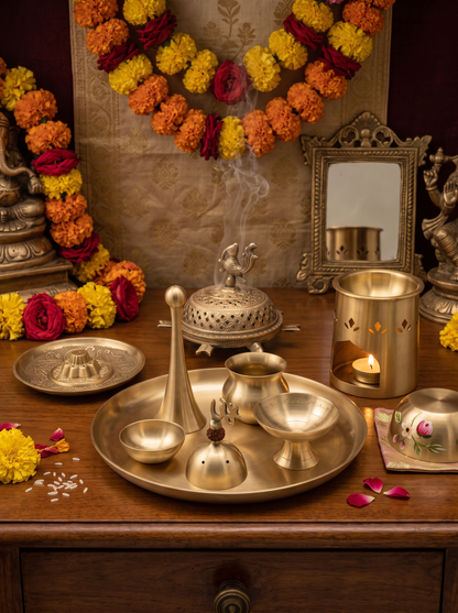 Premium Brass Pooja Thali Set