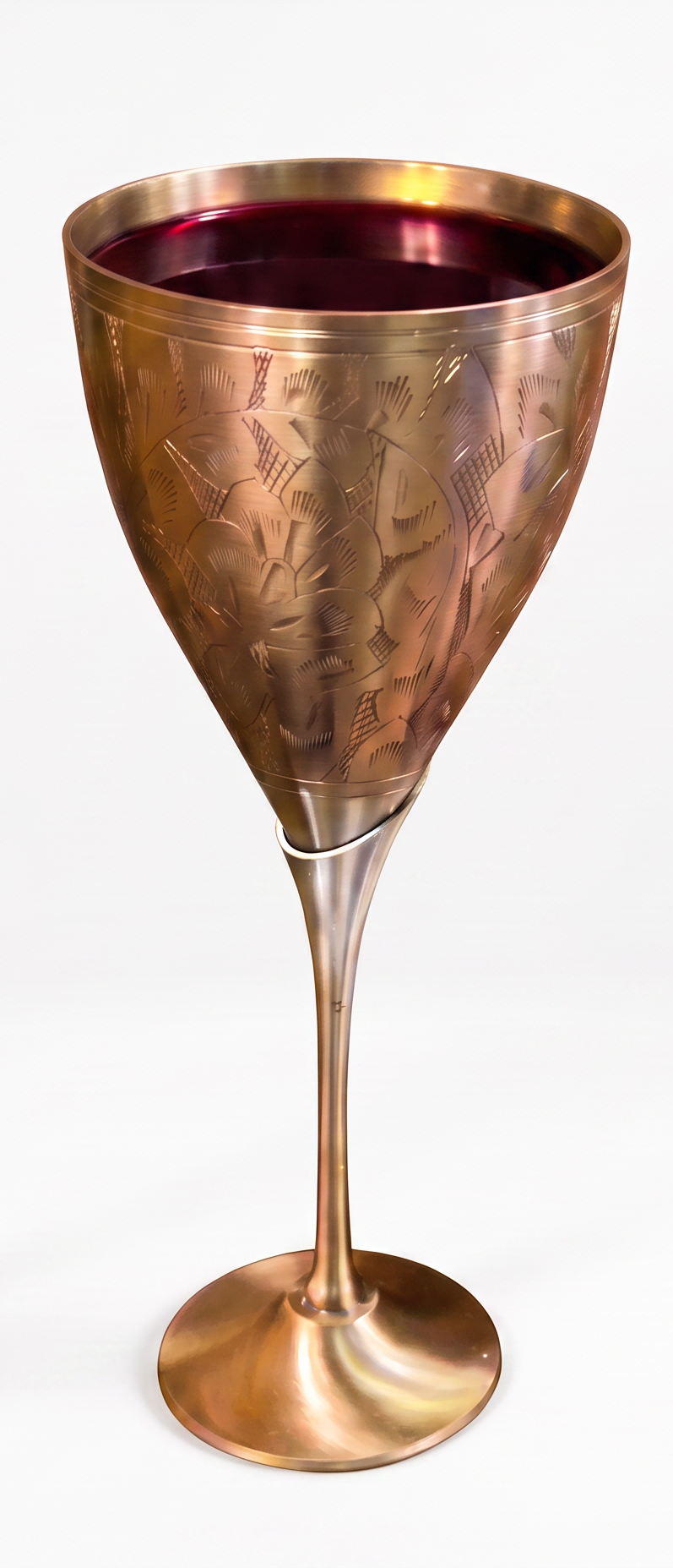 Handcrafted Brass Wine Glass