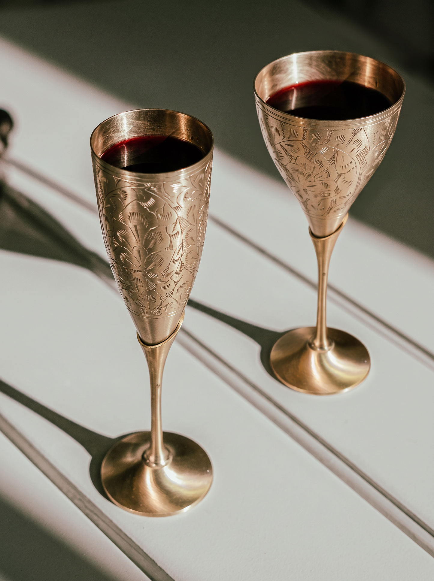 Handcrafted Brass Wine Glass
